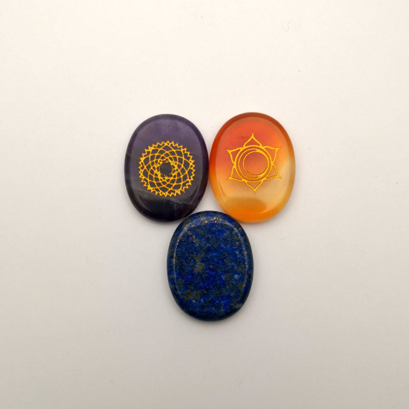 Chakra Carved Natural Gemstones