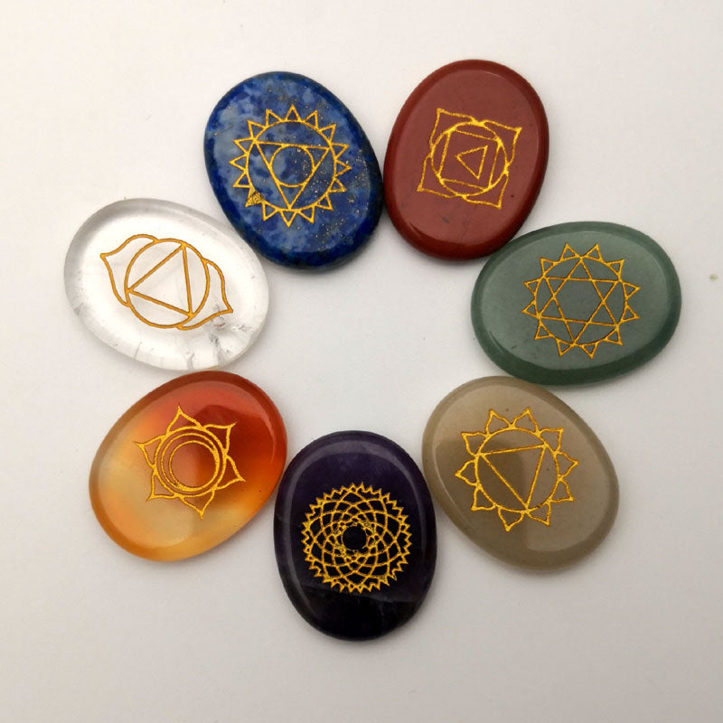Chakra Carved Natural Gemstones