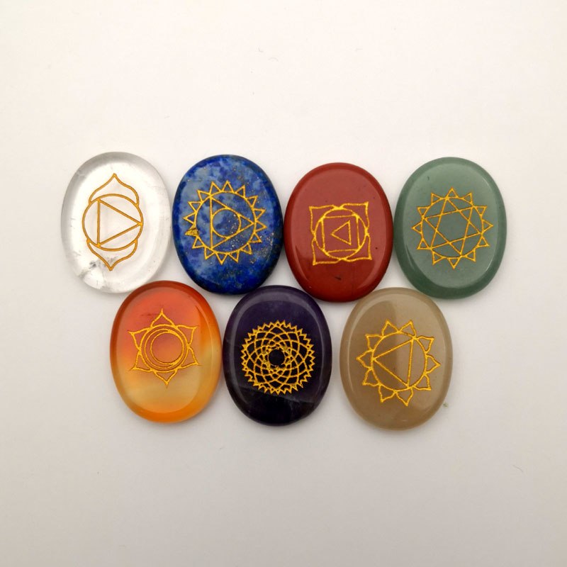 Chakra Carved Natural Gemstones