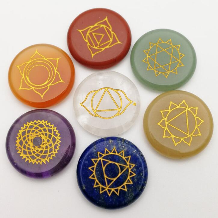 Chakra Carved Natural Gemstones