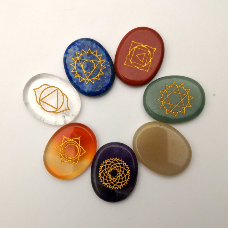 Chakra Carved Natural Gemstones