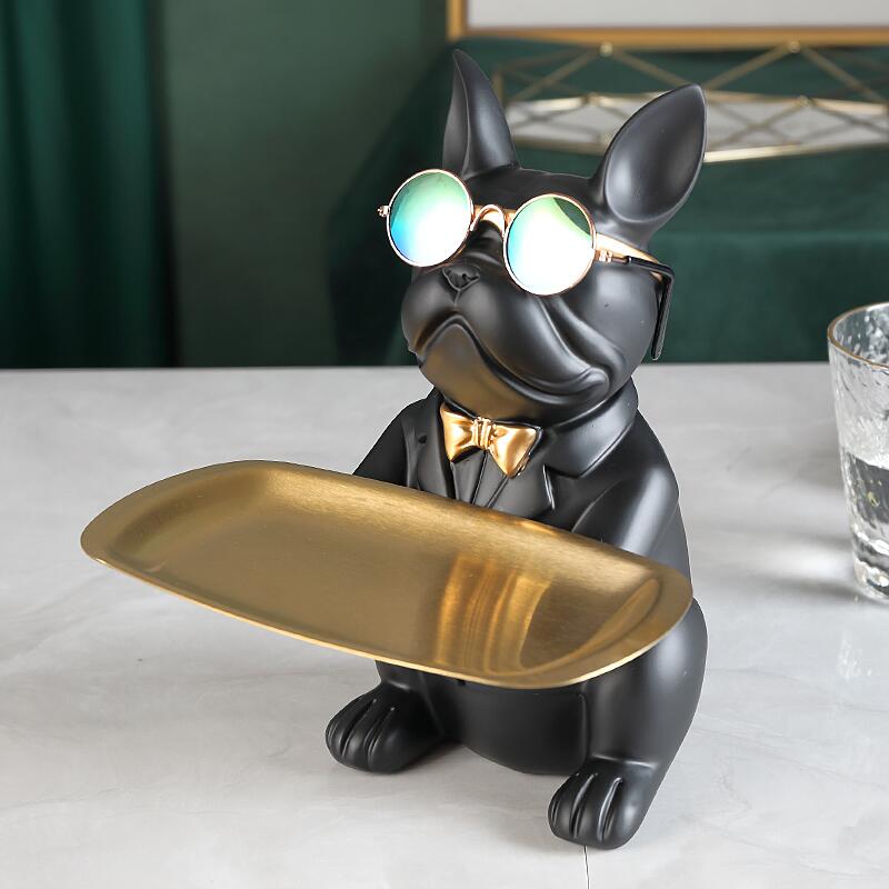 Bulldog Sculpture Tray