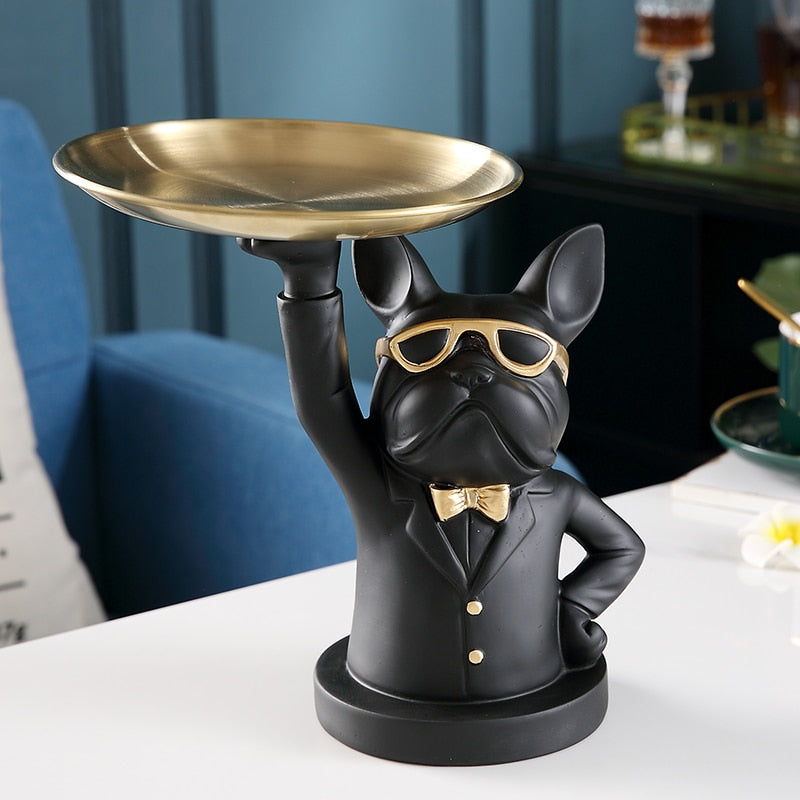 Bulldog Sculpture Tray